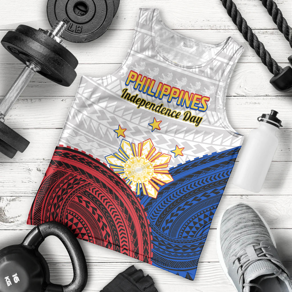 Philippines Independence Day Men Tank Top Proud To Be Filipino Polynesian Pattern