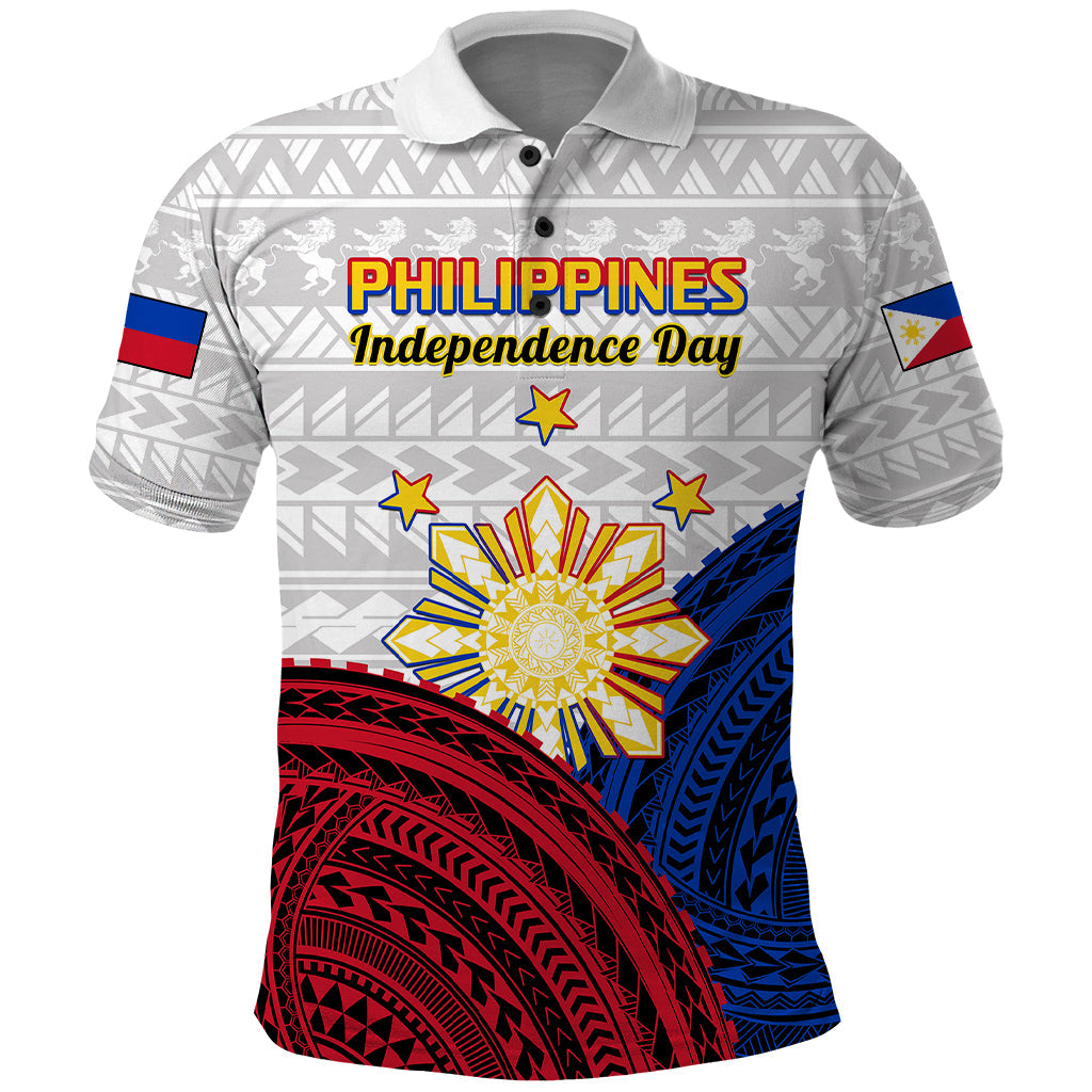 Philippines Independence Day Polo Shirt Proud To Be Filipino Polynesian Pattern