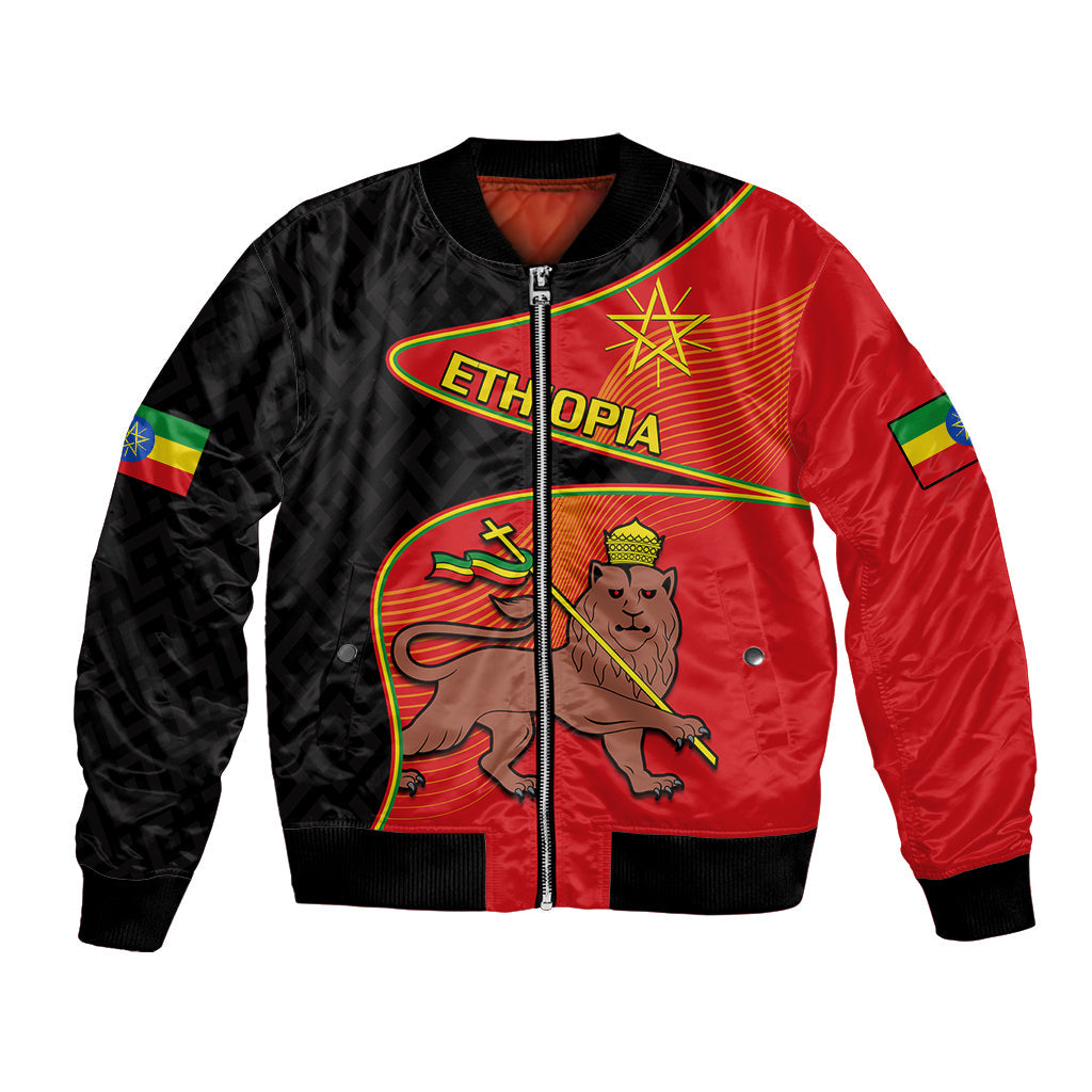 (Custom Personalised) Ethiopia Derg Downfall Day Bomber Jacket Ethiopian Lion Of Judah