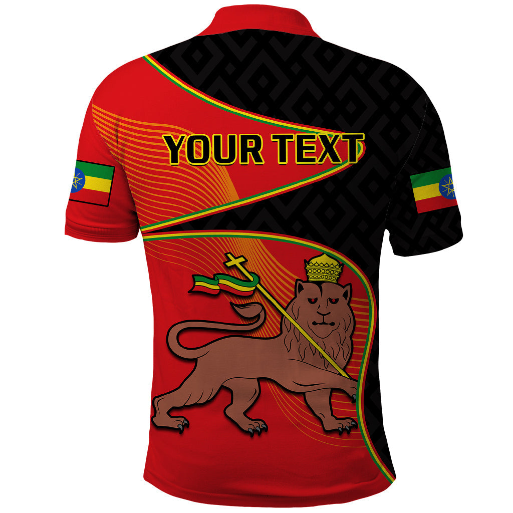 Custom Ethiopia Derg Downfall Day Polo Shirt Ethiopian Lion Of Judah