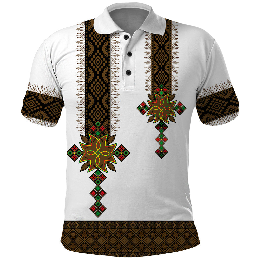 Ethiopia Polo Shirt Ethiopian Tilet With African Pattern Ver.01