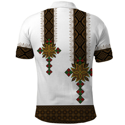 Ethiopia Polo Shirt Ethiopian Tilet With African Pattern Ver.01