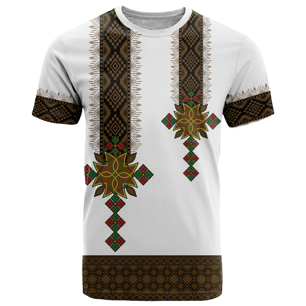 Ethiopia T Shirt Ethiopian Tilet With African Pattern Ver.01