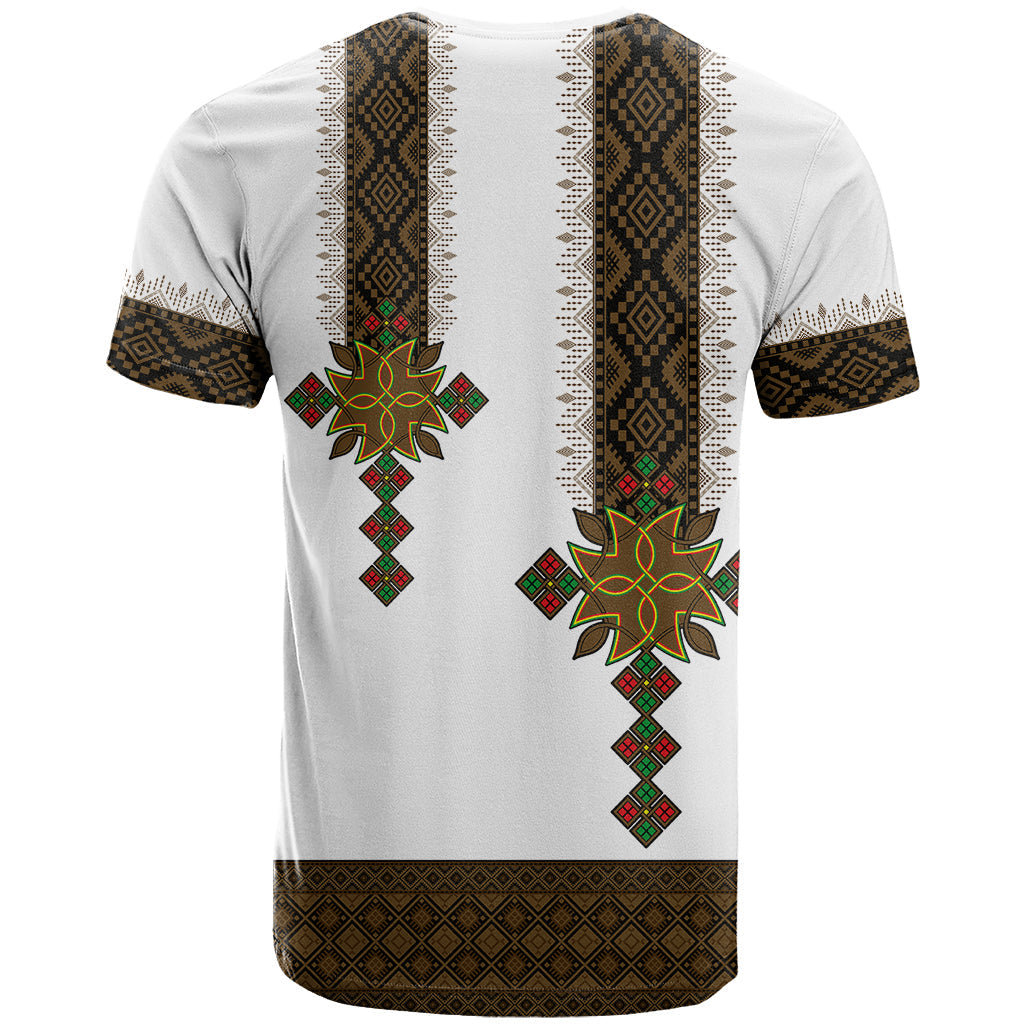 Ethiopia T Shirt Ethiopian Tilet With African Pattern Ver.01