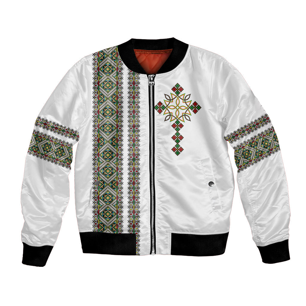 Ethiopia Bomber Jacket Ethiopian Tilet With African Pattern Ver.02