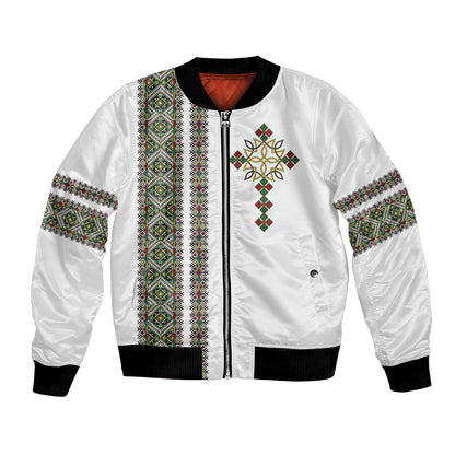 Ethiopia Bomber Jacket Ethiopian Tilet With African Pattern Ver.02
