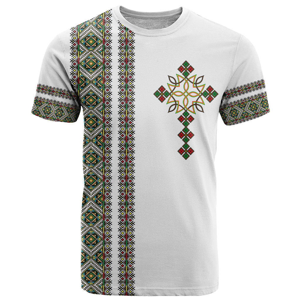 Ethiopia T Shirt Ethiopian Tilet With African Pattern Ver.02