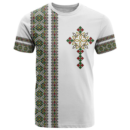 Ethiopia T Shirt Ethiopian Tilet With African Pattern Ver.02