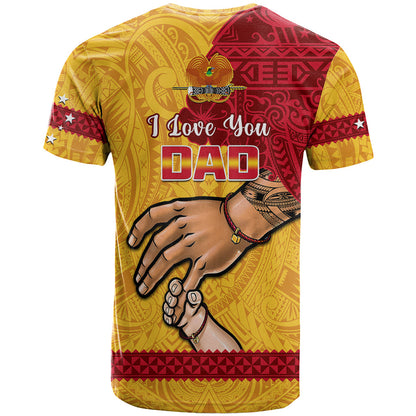 Father Day Papua New Guinea T Shirt Png I Love You Dad Yellow Version