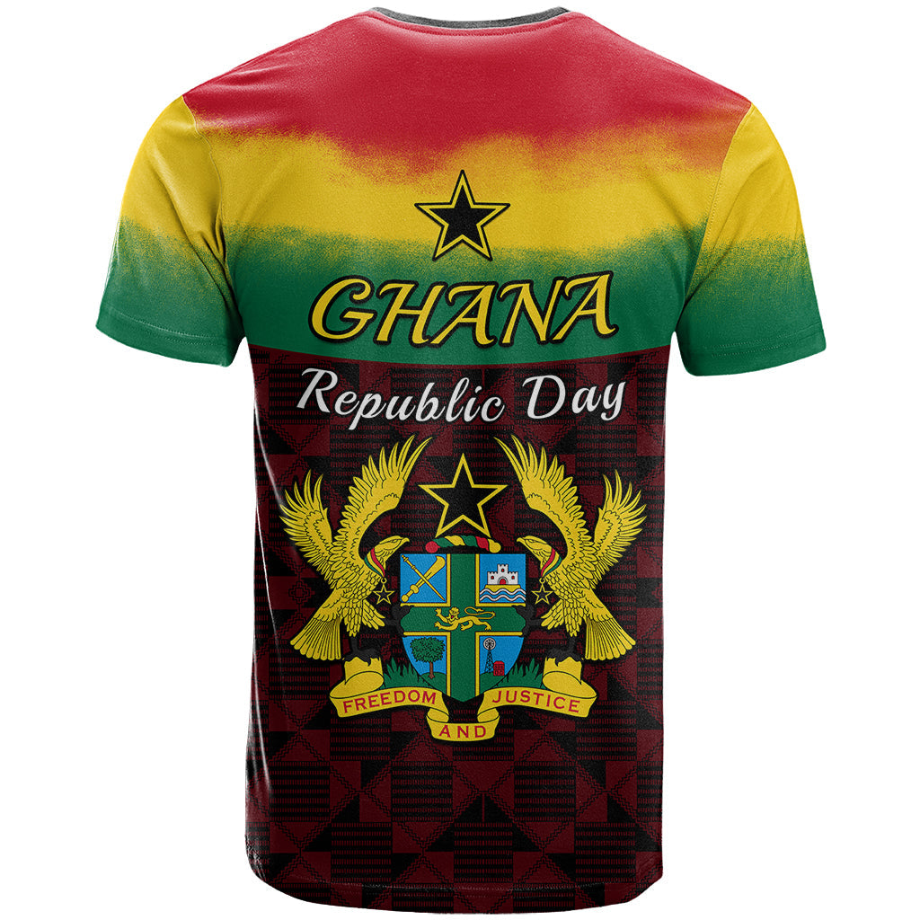 1 July Ghana Republic Day T Shirt African Pattern Mix Flag Unique Style