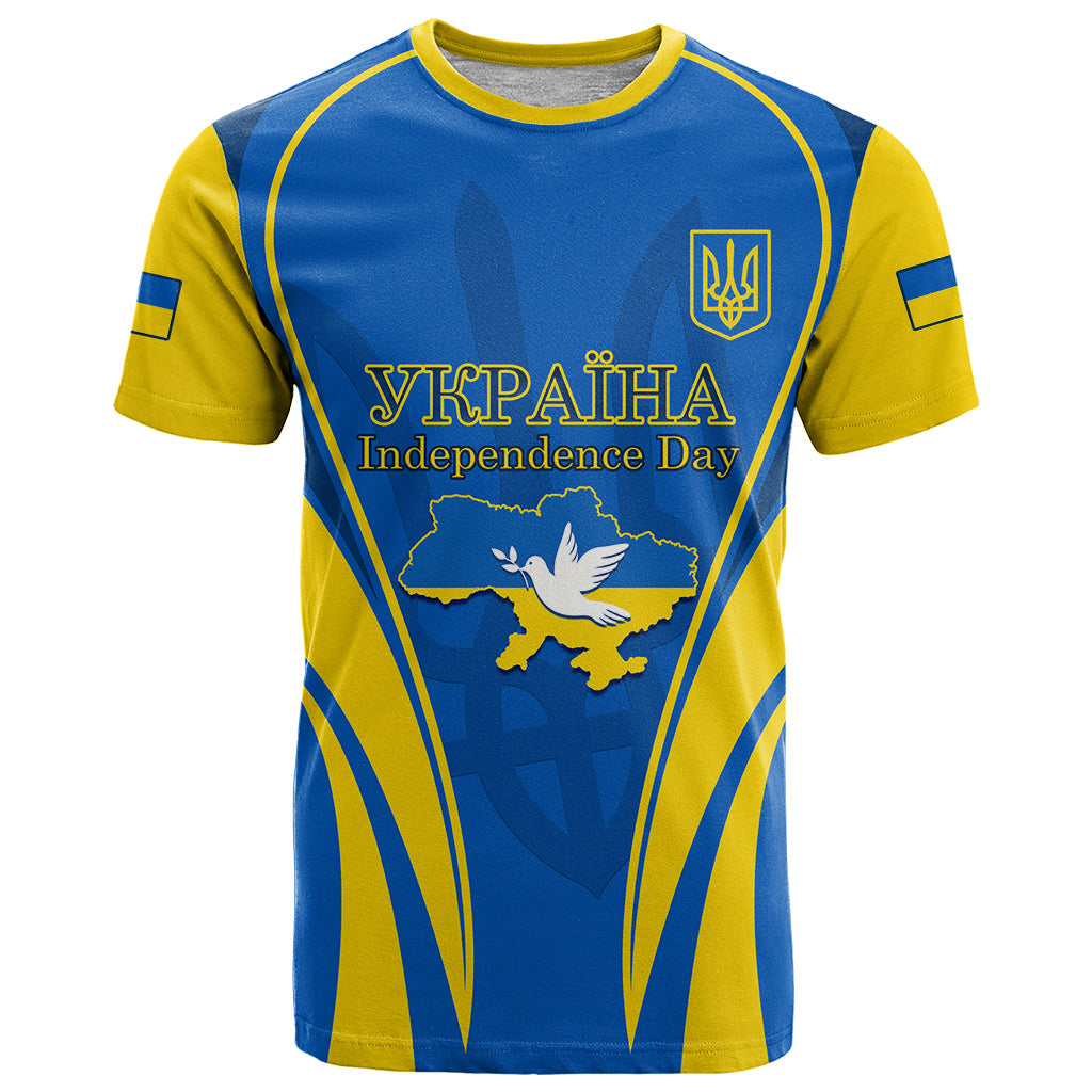 Custom Ukraine T Shirt Happy Ukrainian 32nd Independence Anniversary