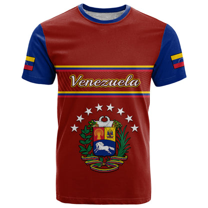 Personalised Venezuela T Shirt Coat Of Arms Style 2023