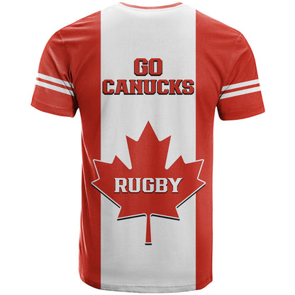 Canada Rugby T Shirt Go Canucks Maple Leaf Pacific 2023