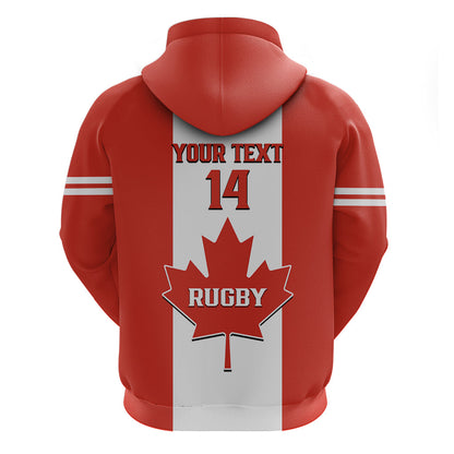 Personalised Canada Rugby Hoodie Go Canucks Maple Leaf Pacific 2023