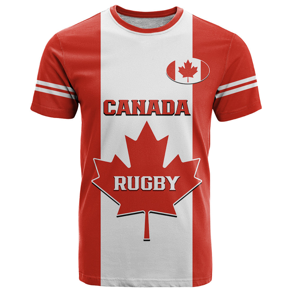 Personalised Canada Rugby T Shirt Go Canucks Maple Leaf Pacific 2023