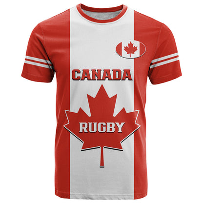 Personalised Canada Rugby T Shirt Go Canucks Maple Leaf Pacific 2023