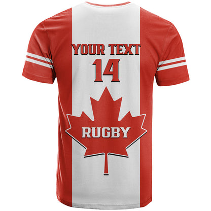 Personalised Canada Rugby T Shirt Go Canucks Maple Leaf Pacific 2023