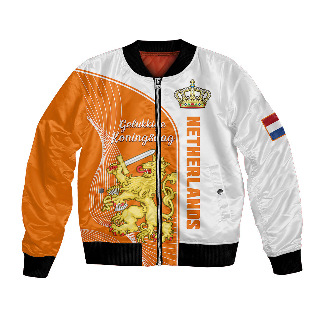 (Custom Personalised) Netherlands Kings Day Bomber Jacket Gelukkige Koningsdag Ver.01