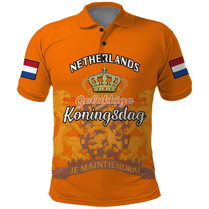 Netherlands Kings Day Polo Shirt Gelukkige Koningsdag Ver.02