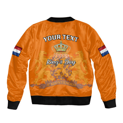 Netherlands Kings Day Sleeve Zip Bomber Jacket Gelukkige Koningsdag Ver.02