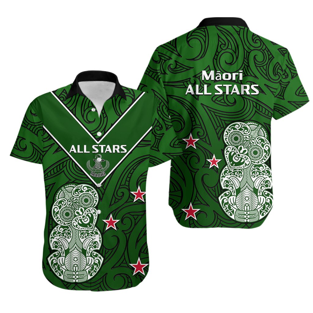 Aotearoa Rugby Hawaiian Shirt All Stars New Zealand Tiki Maori