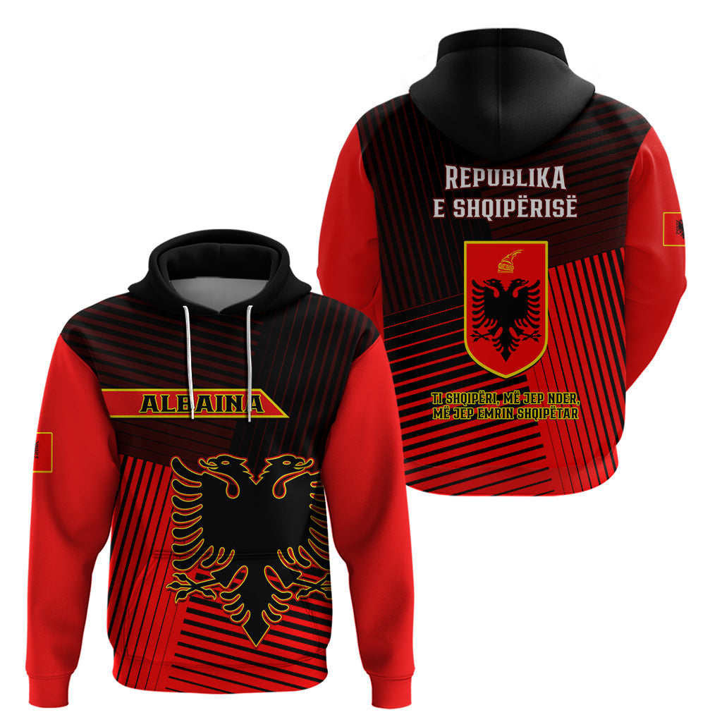 Albania Hoodie Coat Of Arms Dynamic Style
