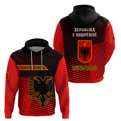 Albania Hoodie Coat Of Arms Dynamic Style