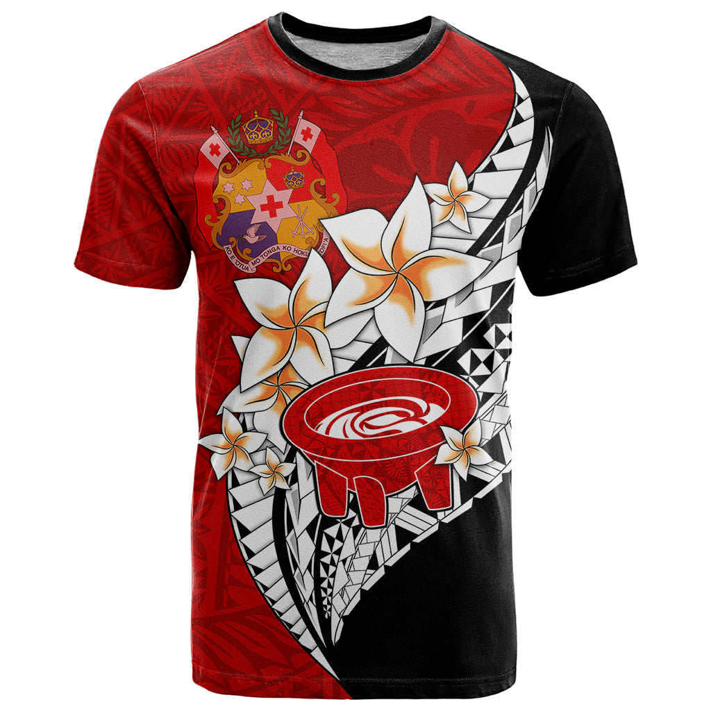 Tonga Kava Bowl T Shirt Togan Kupesi Ngatu Pattern Black