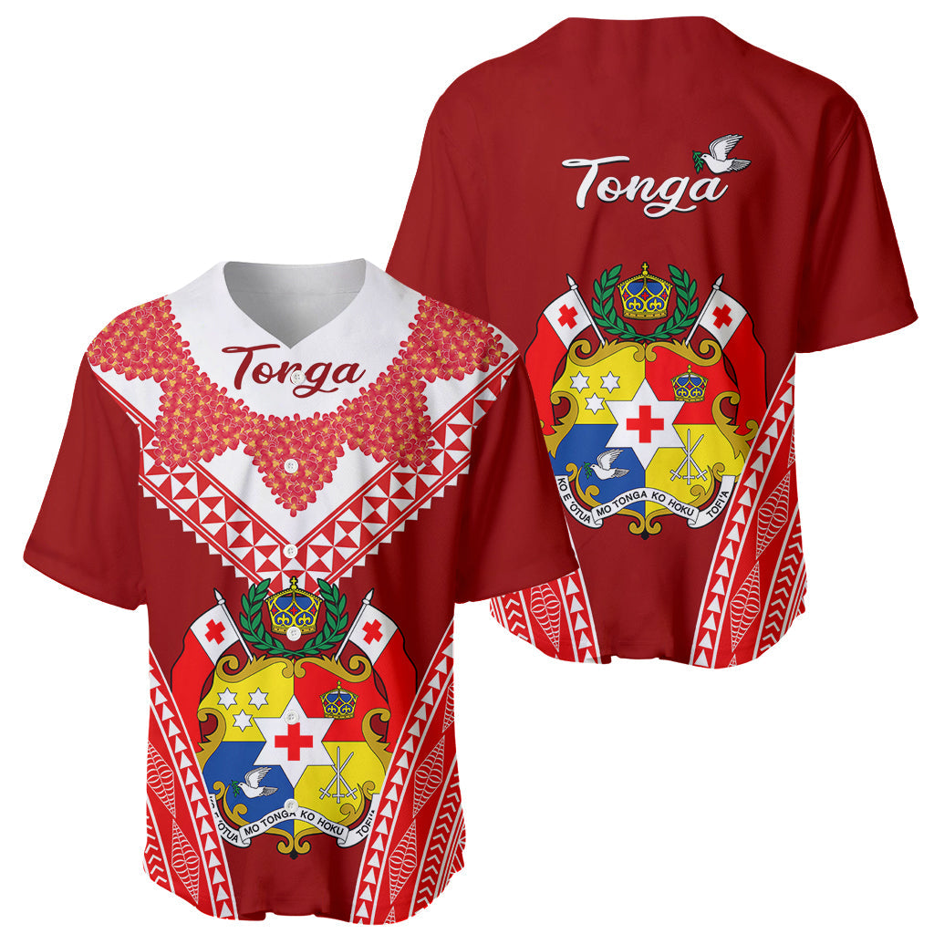 Tonga Heilala Flowers Baseball Jersey Tongan Ngatu White Special Verison