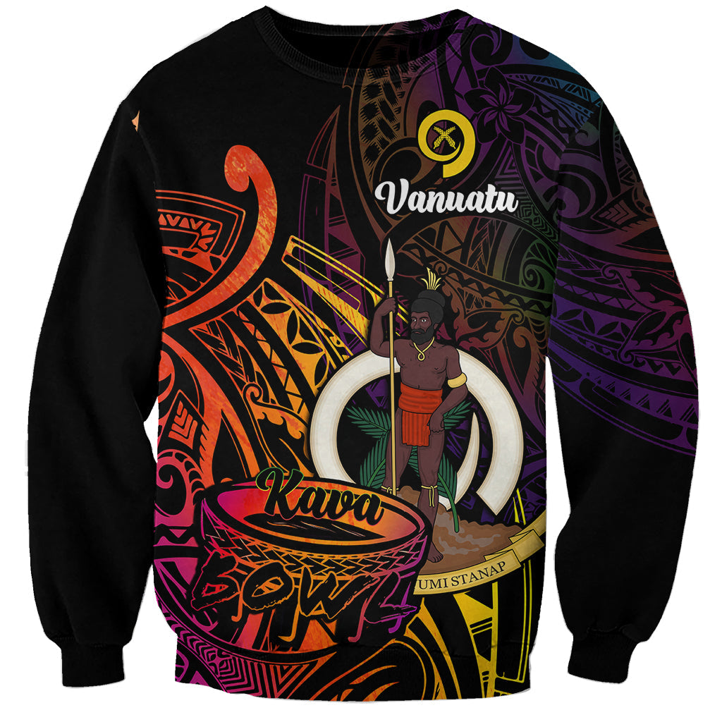 Vanuatu Sweatshirt Kava Bowl Mix Polynesian Gradient Style