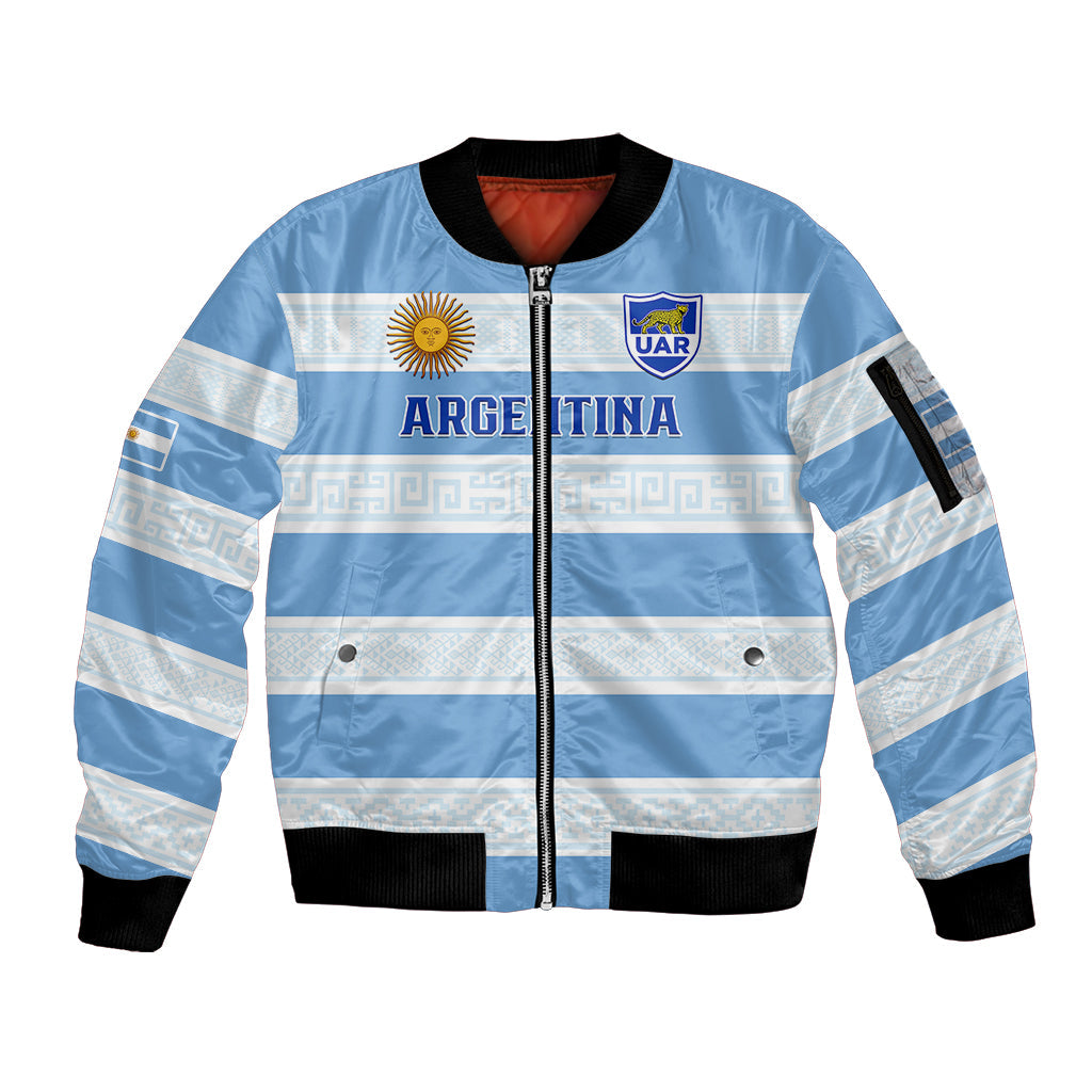 Personalised Argentina Rugby Sleeve Zip Bomber Jacket Los Pumas 2023 Go Champions Unique Style