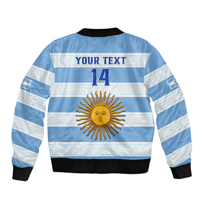 Personalised Argentina Rugby Sleeve Zip Bomber Jacket Los Pumas 2023 Go Champions Unique Style