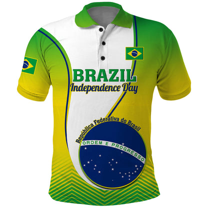 Custom Brazil Polo Shirt Sete de Setembro Happy Independence Day