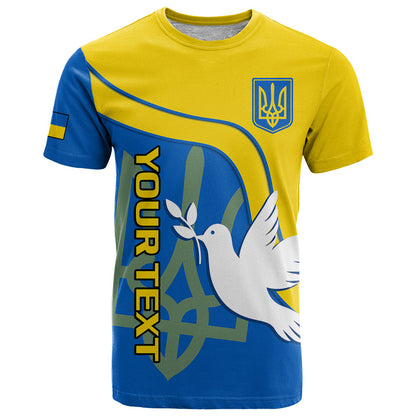 Personalised Ukraine T Shirt Slava Ukraini Sporty Version