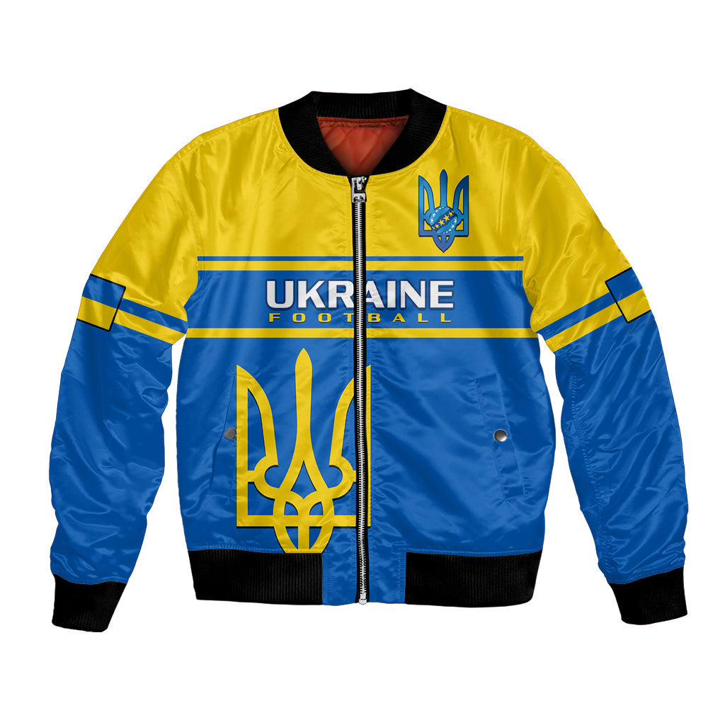 Personalised Ukraine Football Bomber Jacket Come On Ukraina