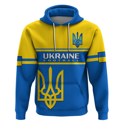 Personalised Ukraine Football Hoodie Come On Ukraina