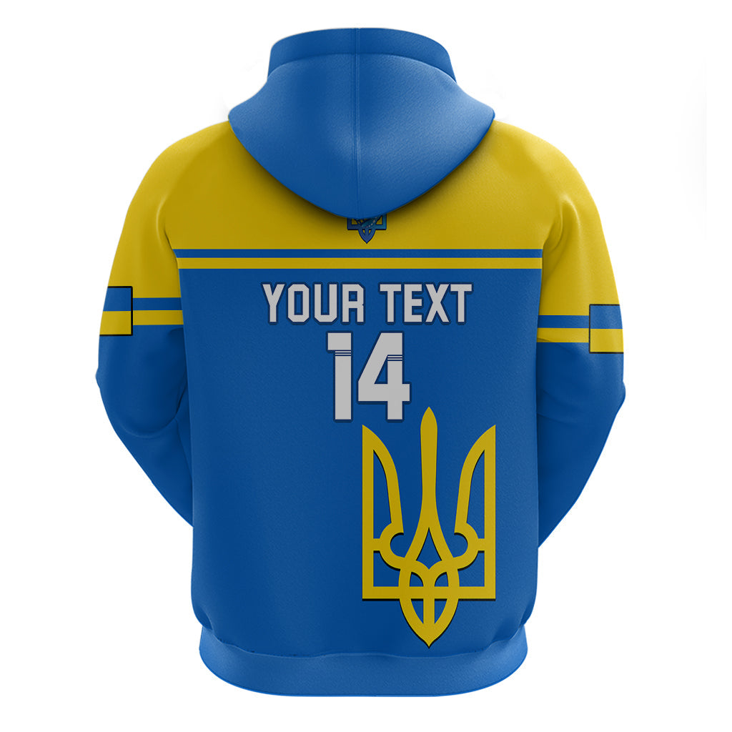 Personalised Ukraine Football Hoodie Come On Ukraina