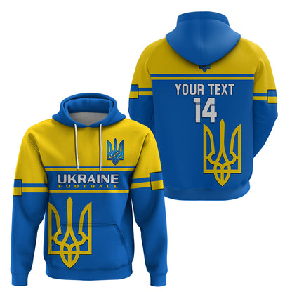 Personalised Ukraine Football Hoodie Come On Ukraina