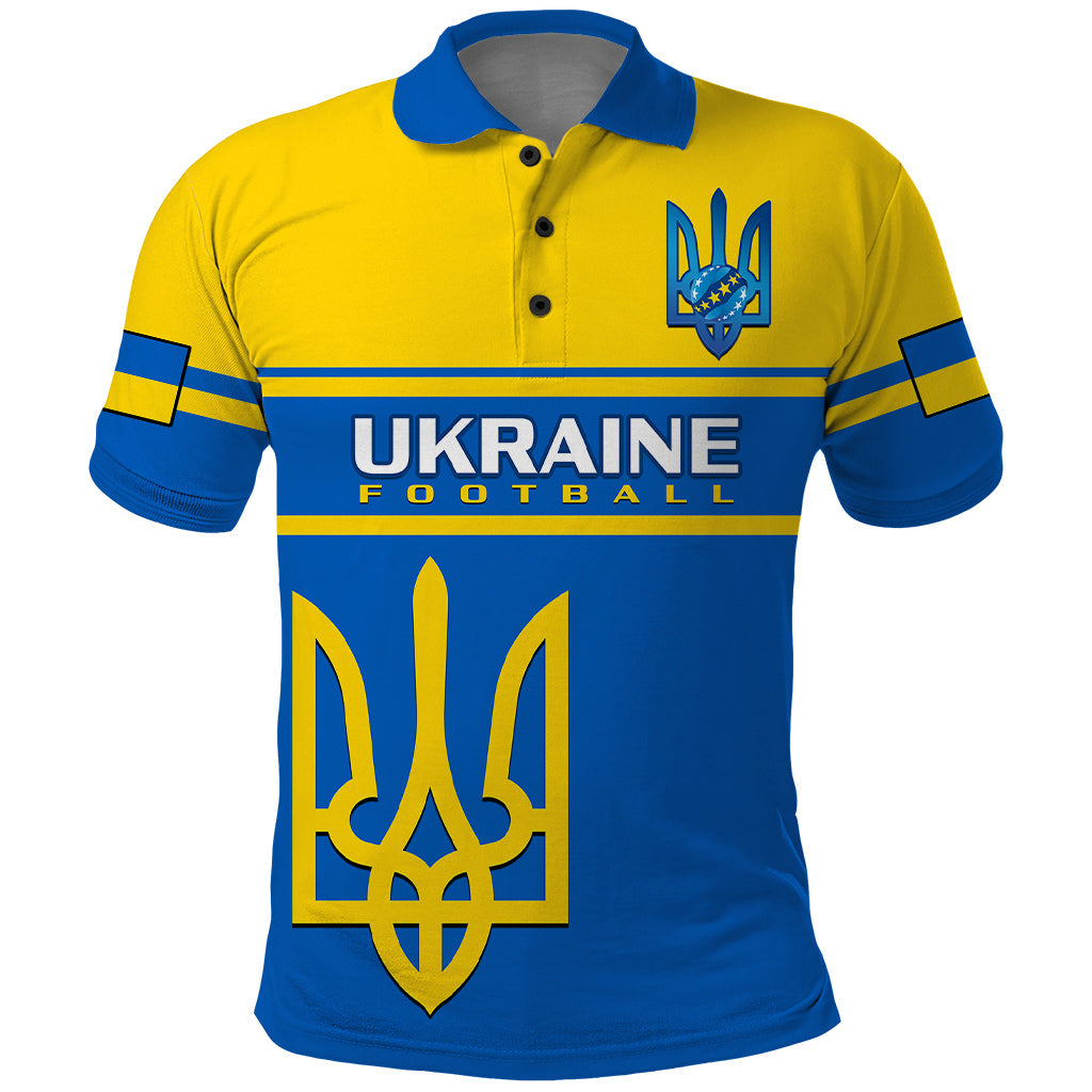 Personalised Ukraine Football Polo Shirt Come On Ukraina