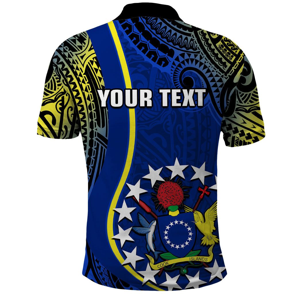 Personalised Cook Islands Polo Shirt Mangaia Gospel Day Blue Version