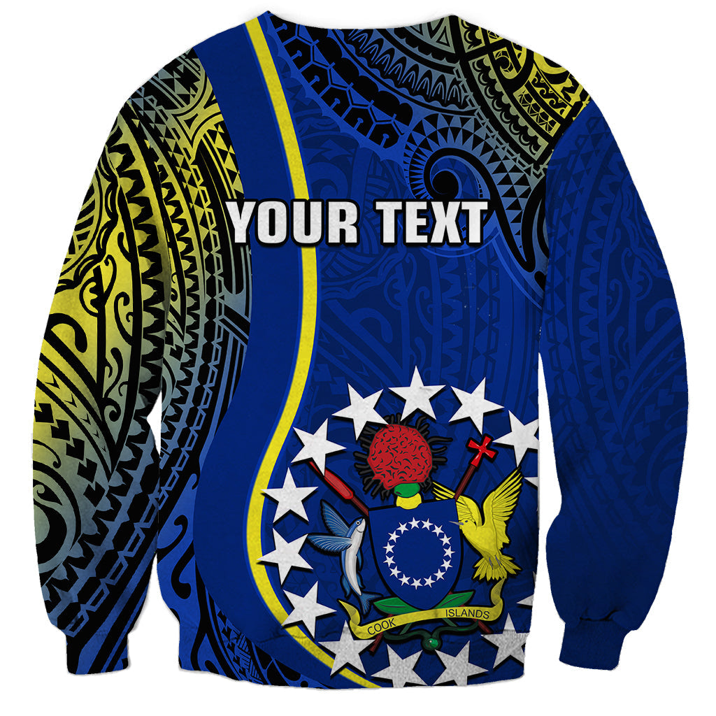 Personalised Cook Islands Sweatshirt Mangaia Gospel Day Blue Version