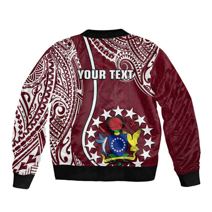 Personalised June 15 Mangaia Gospel Day Mangaia Cook Islands Bomber Jacket Maroon Version