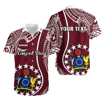Personalised June 15 Mangaia Gospel Day Mangaia Cook Islands Hawaiian Shirt Maroon Version