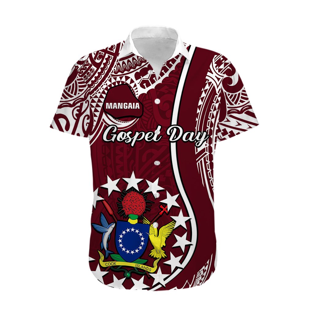 Personalised June 15 Mangaia Gospel Day Mangaia Cook Islands Hawaiian Shirt Maroon Version