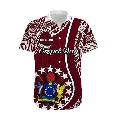Personalised June 15 Mangaia Gospel Day Mangaia Cook Islands Hawaiian Shirt Maroon Version