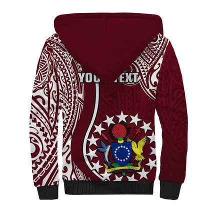 Personalised June 15 Mangaia Gospel Day Mangaia Cook Islands Sherpa Hoodie Maroon Version
