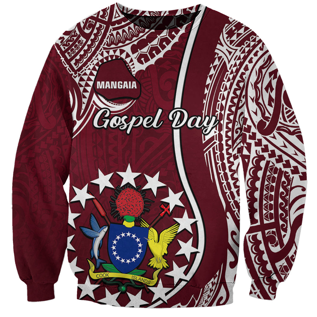 Personalised June 15 Mangaia Gospel Day Mangaia Cook Islands Sweatshirt Maroon Version