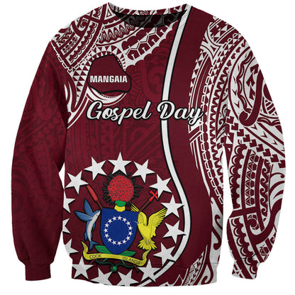 Personalised June 15 Mangaia Gospel Day Mangaia Cook Islands Sweatshirt Maroon Version