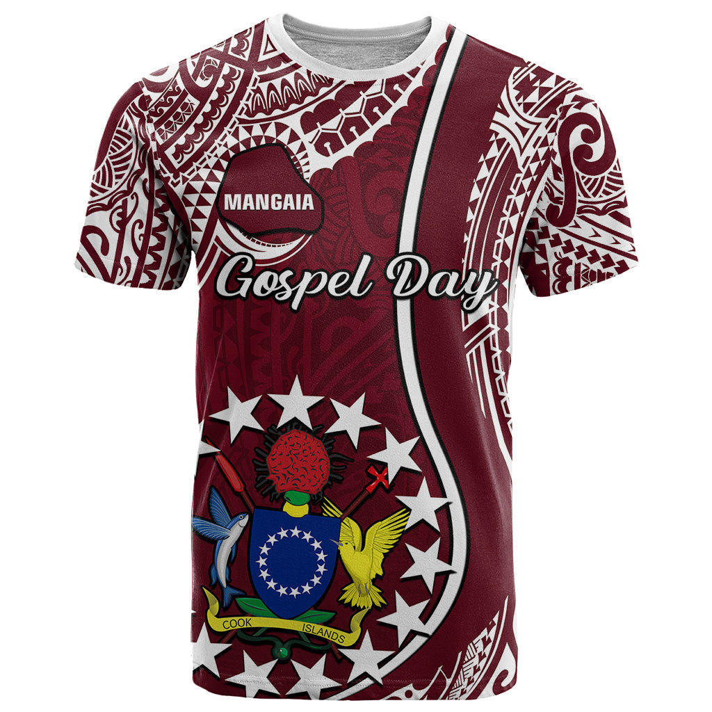 Personalised June 15 Mangaia Gospel Day Mangaia Cook Islands T Shirt Maroon Version