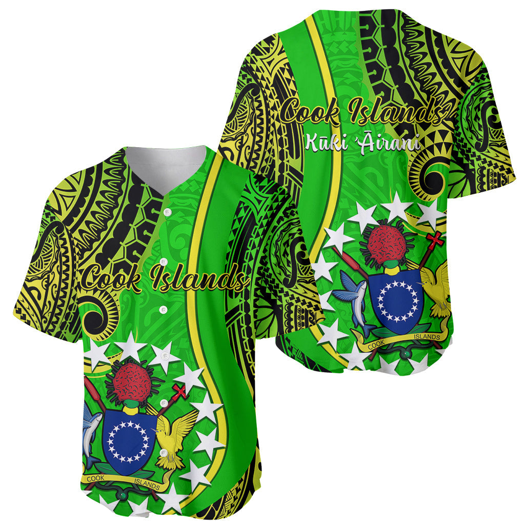 Polynesian Cook Islands Baseball Jersey Kuki Airani Coat Of Arms